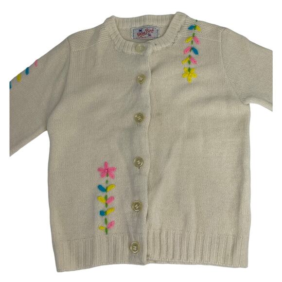 Blue Bird Other - VTG 1980 Blue Bird girl sz2-4 sweater Easter and embroidered White Cardigan